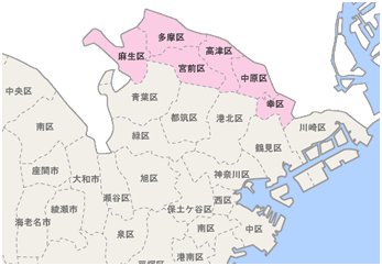 神奈川県（川崎市）地図